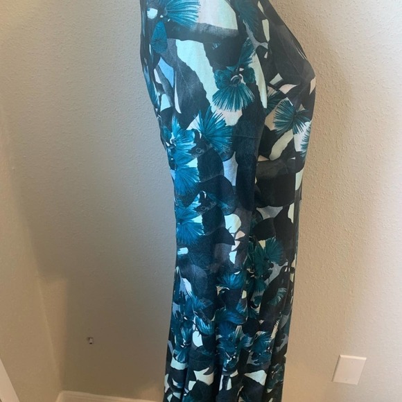 Erdem Blue Domitilla Fit and Flare Dress Size 12 - Picture 5 of 15